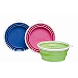 Bamboo Silicone Pop-Up Travel Bowl, Colors Vary