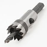 uxcell　ホールソー　HSS　穴鋸　穴カッター　穴開け　螺旋ドリルビット　16mm直径　5mmドリル径　高速鋼製　グレー