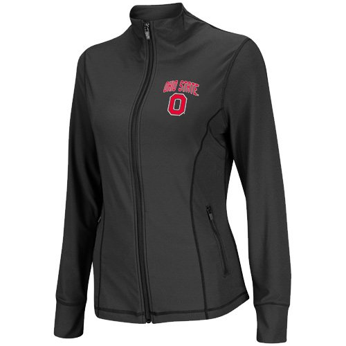 Ohio State Buckeyes Womens Plank Athletic Jacket - Charcoal (Large)