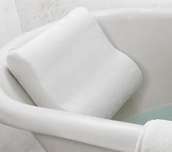 Microdry Luxury Bath Pillow with Memory Foam, White