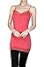 Ragstock Women's Plain Long Lace Trim Spaghetti Strap Camisole Tank Top