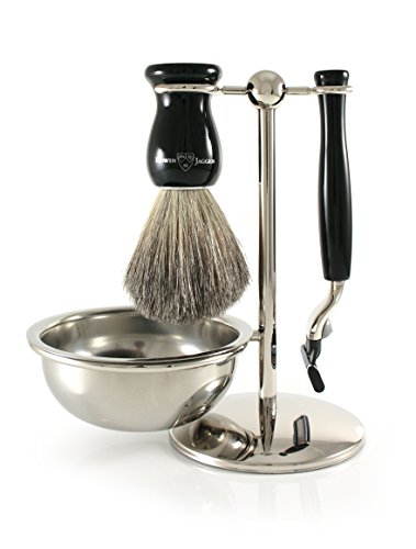 Edwin jagger shaving gift set - pure badger shaving brush, gillet…