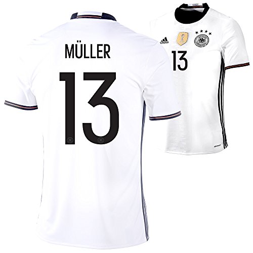 DFB Deutschland Trikot EM 2016 (Heimtrikot) Kindergröße 128-176 mit gratis Original-Beflockung Eigennamen oder Wunschspieler, Müller, Schweinsteiger, Hummels, Götze, Reus, alles ist möglich