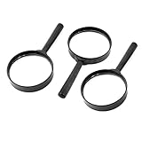 uxcell 拡大鏡 マグニファイア ノンスリップ握り 5X倍率 3個