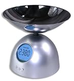 Salter 4010 Chrome and Steel Animated Display Kitchen Scale and Bowl