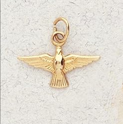 14 Kt Gold Religious Medals - Holy Spirit Confirmation - Width: 14mm - In a Premium Black Box