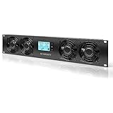 AC Infinity CLOUDPLATE T7, Quiet Rack Mount Fan Panel 2U, for cooling Home Theater, AV, Studio, Audio 19" Rack