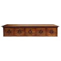 Home 23.75" Mid-Tone Wood 5-Drawer Shelf - Honey