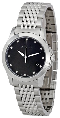 Best Price GUCCI Women's YA126505 Timeless Black Mother-Of-Pearl Dial Watch