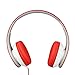 Intone I50 Mobile Stereo Headphones Headset with Microphone Earphones for Cellphone Smartphone Laptop Tablet Macbook Iphone headphones (Red)
