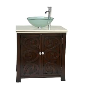 Bathroom Vanity Combo on Amazon Com  30  Turismo Vessel Sink Bathroom Vanity   Faucet   Vessel