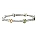 925 Silver, Amethyst, Blue Topaz, Peridot & Citrine Multi-Shape Stone Stackable Bangle with 18k Gold Accents- 8 IN
