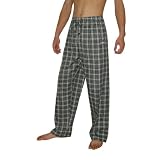 Mens NFL Oakland Raiders Plaid Finest Cotton Sleepwear / Pajama Pants - Black & Grey (Size: XL)