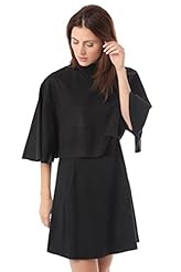 Polyamide/Polyester Shift Turtleneck  Dress