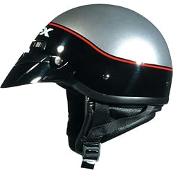 AFX Multi Adult FX-7 Harley Cruiser Motorcycle Helmet - Black/Silver
