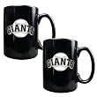 San Francisco Giants MLB 2pc Black Ceramic Mug Set - Primary Logo by Great American Products