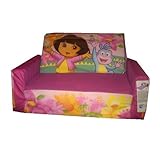 Dora the Explorer and Boots Flip-Open Sofa with Slumber - Dora in Yellow Shirt/Pink Jacket