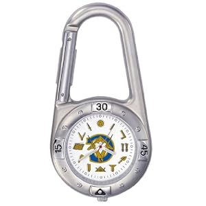 Masonic Series Blue Lodge Carabiner Clip-On Watch, # 9070SBL