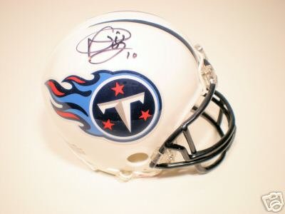 Vince Young Autographed Tennessee Titans Riddell Mini Helmet