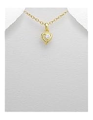 Heart CZ Pendant Necklace In Sterling Silver