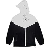 ZHU Mens Super Bright 3M Reflective Rain Jacket Coat Hight Visibility Outerwear