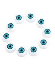 Home: Souarts Round Plastic Doll Eyes Pack of 10pcs Blue - Hello_Crafts