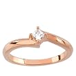 14K Rose Gold Diamond Promise Ring - 0.15 Ct.