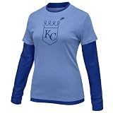 Nike Kansas City Royals Ladies Light Blue-Royal Blue Cooperstown Layered Long Sleeve T-shirt