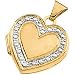 14K Two Tone Gold Heart Shaped Locket