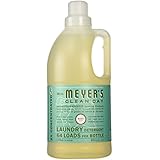 Mrs. Meyer's Clean Day 2x HE Liquid Laundry Detergent, Basil, 64 Ounce Bottle