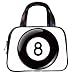 Photo Handbag (Two Sides) of 8 Ball (Billiards, Pool Table Balls, Magic 8 Ball, Snooker, 9 Ball)