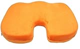低反発 骨盤サポート 立体フォーム M座 クッション 【 12色 から選べます 】 だいだい色 オレンジ 夏八木勲