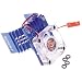 Team Integy Motor Heatsink/Fan, Blue: Stamp, Rust, Band, Slash