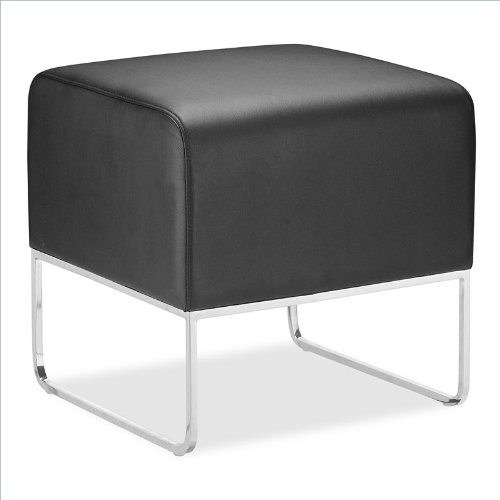Zuo Plush Ottoman, White
