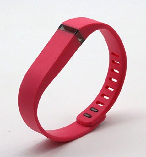 Baaletc (TM) Cute Replacement Wristband Bracelet For Fitbit Flex / Wireless Activity and Sleep Tracker Accessory Band with Clasp + Silicone Fastener Ring (Rose Red, Small)