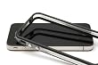 Horny Protectors 4002-1 Schutzh�lle mit MetallButton f�r Apple iPhone 4 Frozen Stone transparent/schwarz
