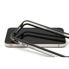 Schutzh�lle f�r iPhone 4 ***FROZEN STONE***...:::TRANSPARENT / SCHWARZ:::... mit METALLBUTTON von HORNY PROTECTORS�