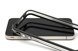 Schutzh�lle f�r iPhone 4 ***FROZEN STONE***...:::TRANSPARENT / SCHWARZ:::... mit METALLBUTTON von HORNY PROTECTORS�