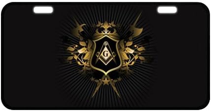 Best Cool Vanity License Plate,Masonic plate number Masonic license plate Masonic number plate Metal License Plate for Car,Metal Car License Plate Size 11.8" X 6.1
