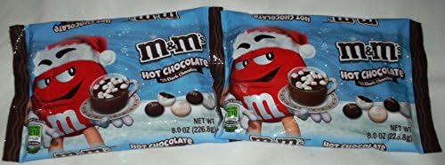 M&amp;Ms Hot Chocolate Flavor Made with Dark Chocolate. 2 x 8.0oz Bags