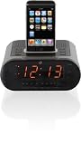 iLive Large Display Clock Radio with Docking and Recharging for iPod (Black)