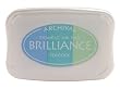Tsukineko Brilliance 3-Color Pigment Inkpad, Peacock-Pearl Jade,pearl Lime,pearl Sky