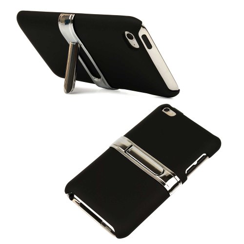 Best Cheap Vangoddy Newest iTouch Hard Case with Matching Black Color Finish & Metal Kickstand for Apple iPod touch (32GB, 64 GB, 8GB, 4th Generation) â?