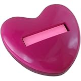 3M Post-It Note Dispenser - Pink Heart Shaped