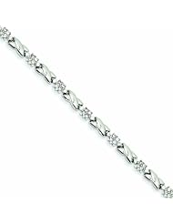 1.1 Carat 14K White Gold Diamond X Bracelet