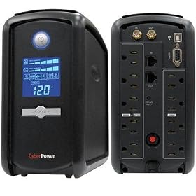 Click here to buy CyberPower CP1000AVRLCD UPS - 1000VA 600W Intelligent LCD Diagnostic Display AVR 9-Outlet... by CyberPower.