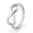 Sterling Silver Infinity Ring - Available Size: 4, 4.5, 5, 5.5, 6, 6.5, 7, 7.5, 8, 8.5, 9