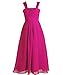 Fashion Plaza Girl's Chiffon A-line Butterfly Sleeves Long Flower Girl Dress K0079