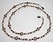Jet/Black Austrian Crystal Bronze/Copper Bead Mix Eyeglass Chain Holder