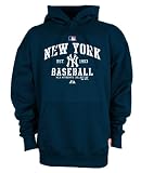 MLB Men's New York Yankees Ac Classic Long Sleeve Hooded Fleece Pullover (Pro Navy, X-Large)